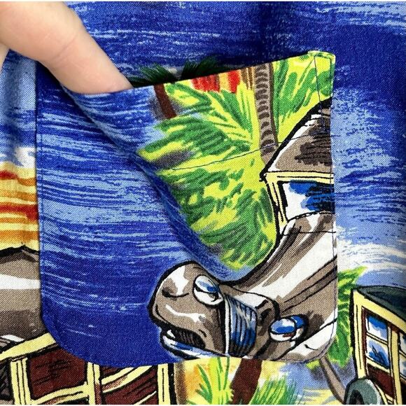 Vintage Ocean Current Hawaiian Shirt Mens XL All Over Island Print - Picture 4 of 9